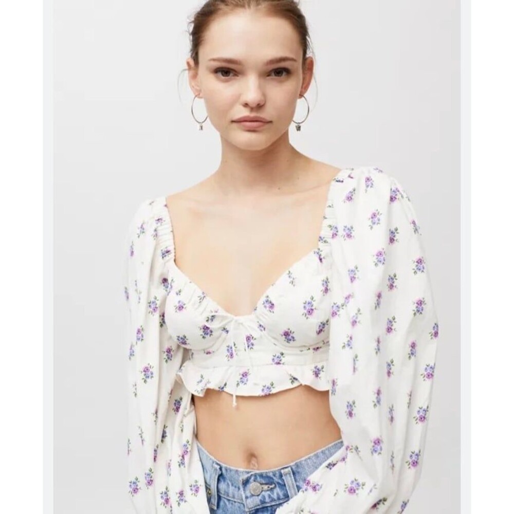 NWT For Love and Lemons Viola Crop Top